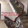 Báo giá cầu thang sắt tay vịn gỗ, Cầu thang sắt nghệ thuật