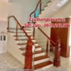 Lan can cầu thang kính cường lực tại Hà Nội, Cầu thang kính đẹp tay vịn gỗ