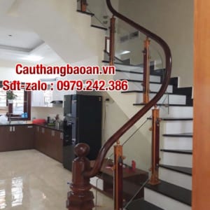 Cầu thang gỗ kính, Cầu thang gỗ kính đẹp