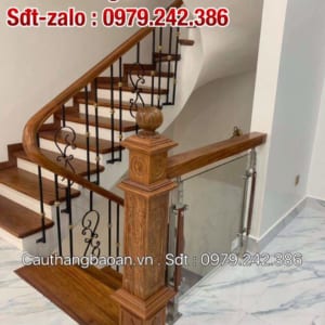 Cầu thang sắt gỗ tại Hà Nội, Cầu thang lan can sắt nghệ thuật