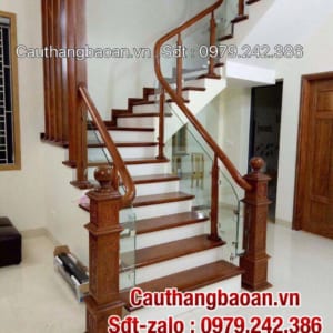 Cầu thang kính gỗ đẹp Hà Nội, Mẫu cầu thang kính đẹp nhất