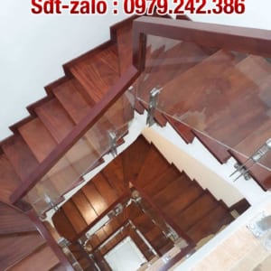 Cầu thang kính gỗ tại Hà Nội, Các mẫu cầu thang gỗ kính đẹp