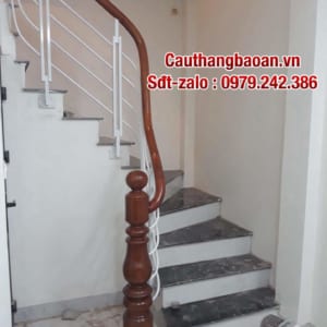 Báo giá cầu thang sắt, cầu thang sắt đẹp, cầu thang sắt tay vịn gỗ