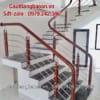 Cầu thang inox gỗ đẹp tại Hà Nội, Cầu thang inox tay vịn gỗ
