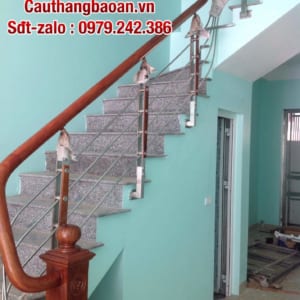 Cầu thang gỗ inox đẹp nhất, Lan can gỗ inox đẹp nhất
