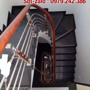 Lan can cầu thang inox, Cầu thang inox gỗ đẹp