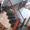 Báo giá lan can cầu thang sắt đẹp, Cầu thang sắt tay vịn gỗ