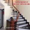 Lan can cầu thang inox ở Hà Nội, Lan can cầu thang inox tay vịn gỗ đẹp