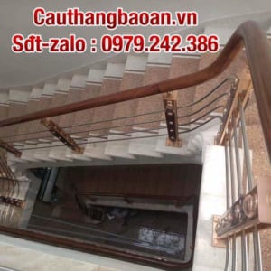 Cầu thang inox gỗ đẹp tại Hà Nội