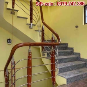 Báo giá lan can cầu thang inox, cầu thang inox tay vịn nhựa