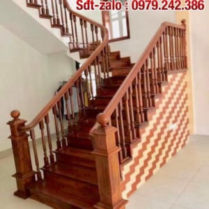 Mẫu cầu thang con tiện gỗ tại Hà Nội