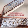 Báo giá cầu thang sắt nghệ thuật, lan can cầu thang sắt nghệ thuật tay vịn gỗ đẹp nhất Hà Nội