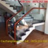 Top 100 mẫu lan can cầu thang kính cường lực tay vịn gỗ, Cầu thang kính đẹp tại Hà Nội