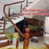CẦU THANG KÍNH TAY VỊN GỖ ĐẸP . LAN CAN CẦU THANG KÍNH TẠI HÀ NỘI