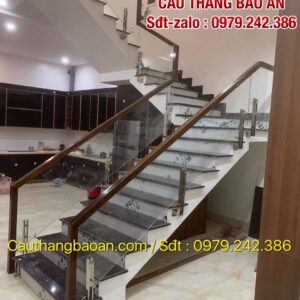 Cầu Thang Kính Đẹp Tại Hà Nội . Mẫu Lan Can Cầu Thang Kính Cường Lực