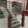 CẦU THANG KÍNH TAY VỊN GỖ. TAY VỊN CẦU THANG KÍNH ĐẸP HIỆN ĐẠI