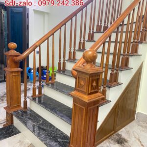 CẦU THANG GỖ TẠI HÀ NỘI . TAY VỊN CẦU THANG GỖ LIM NAM PHI
